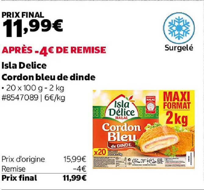 Isla Delice Cordon bleu de dinde