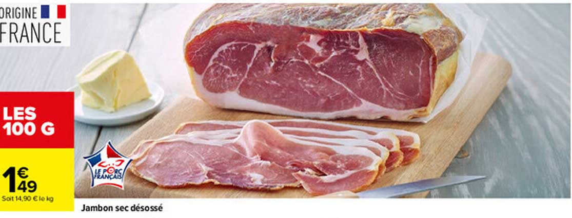 Jambon sec désossé
