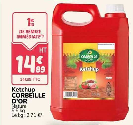 Ketchup CORBEILLE D'OR Nature 5,5 kg