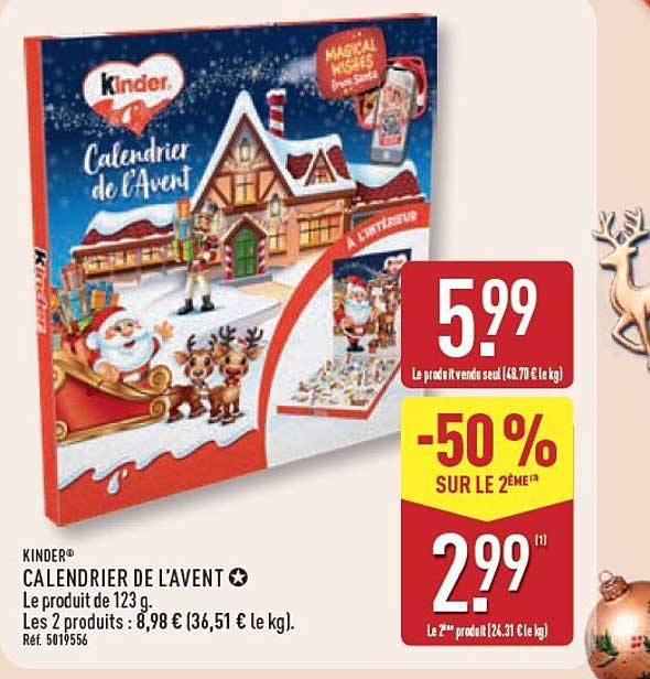 KINDER® CALENDRIER DE L'AVENT