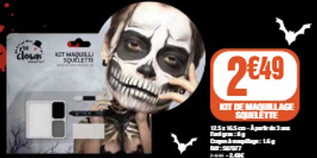 KIT MAQUILLAGE SQUELETTE