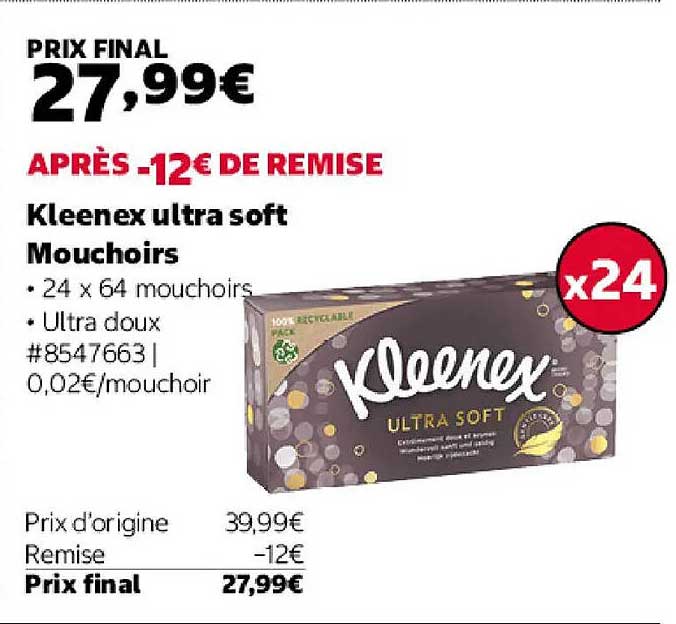 Kleenex ultra soft Mouchoirs