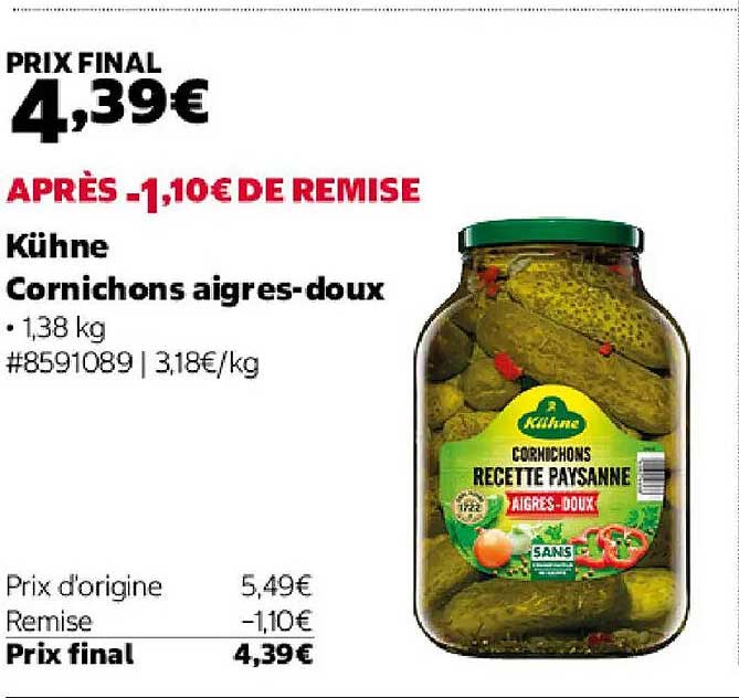 Kühne Cornichons aigres-doux