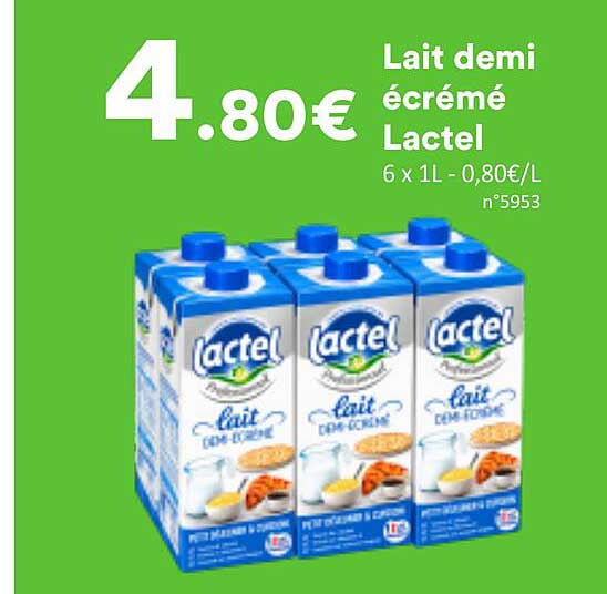 Lait demi écrémé Lactel
