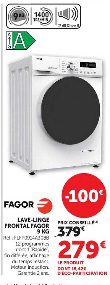 LAVE-LINGE FRONTAL FAGOR 9 KG