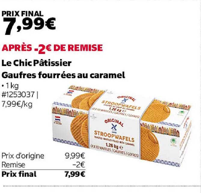 Le Chic Pâtissier Gaufres fourrées au caramel