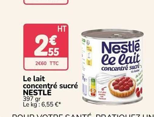 Le lait concentré sucré NESTLÉ