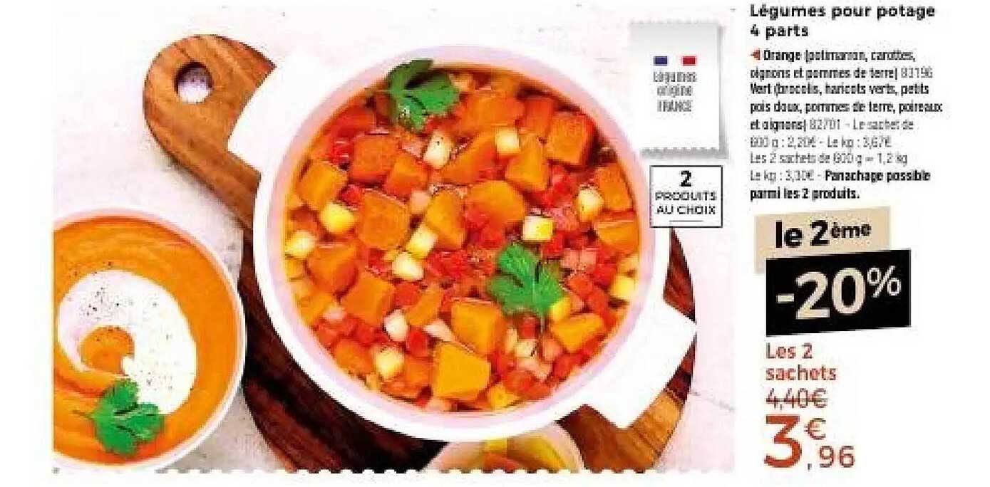 Légumes pour potage 4 parts