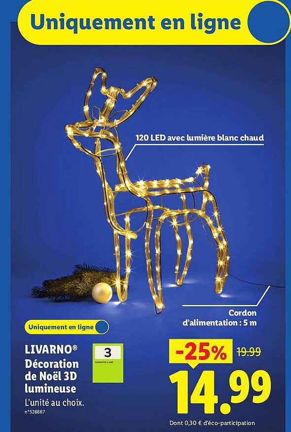 LIVARNO® Décoration de Noël 3D lumineuse