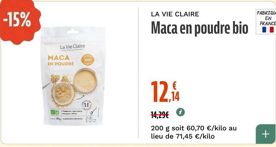 Maca en poudre bio