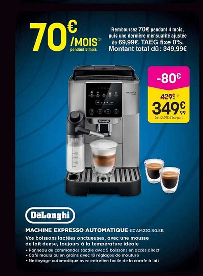 MACHINE EXPRESSO AUTOMATIQUE ECAM220.80.SB