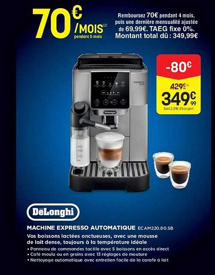 MACHINE EXPRESSO AUTOMATIQUE ECAM220.80.SB
