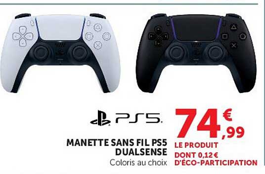 MANETTE SANS FIL PS5 DUALSENSE Coloris au choix