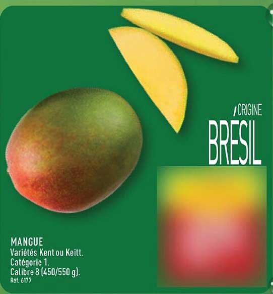 MANGUE Variétés Kent ou Keitt. Catégorie 1. Calibre 8 (450/550 g). Réf. 6177