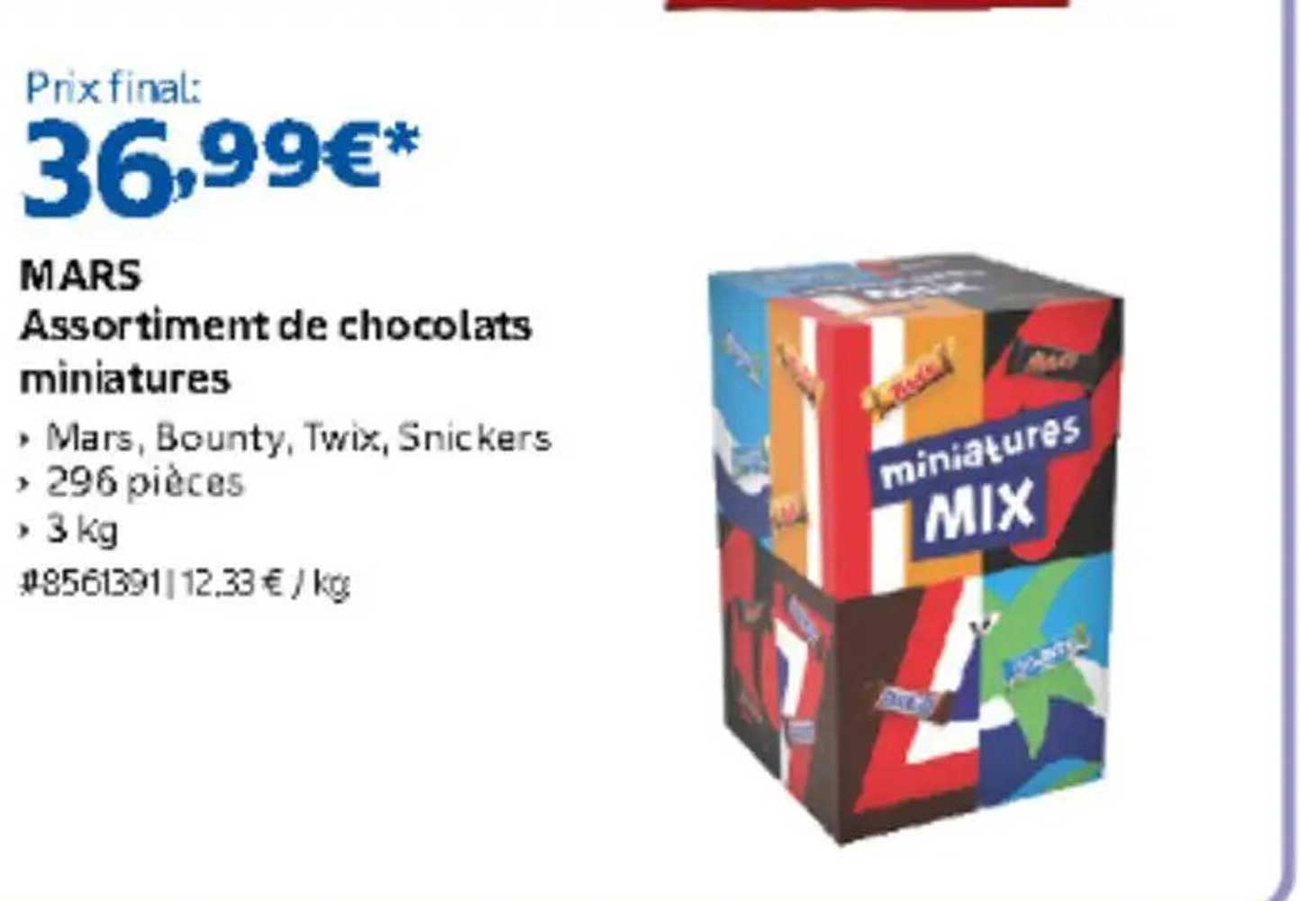 MARS Assortiment de chocolats miniatures