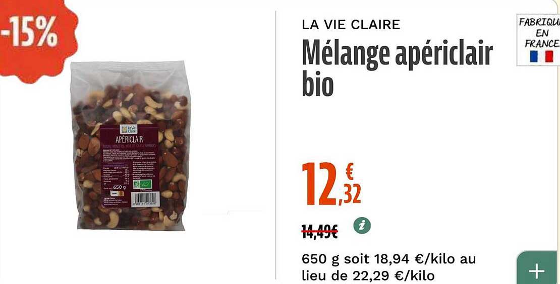 Mélange apériclair bio