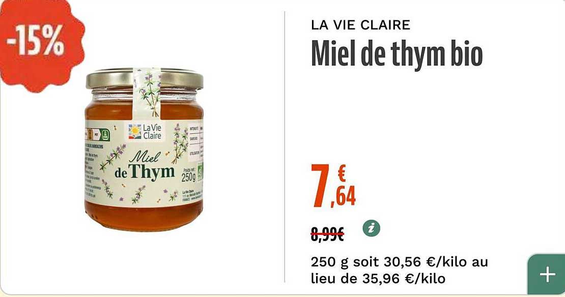 Miel de thym bio