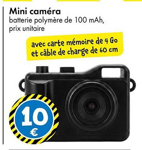 Mini caméra batterie polymère de 100 mAh, prix unitaire