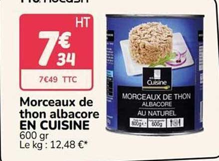 Morceaux de thon albacore EN CUISINE