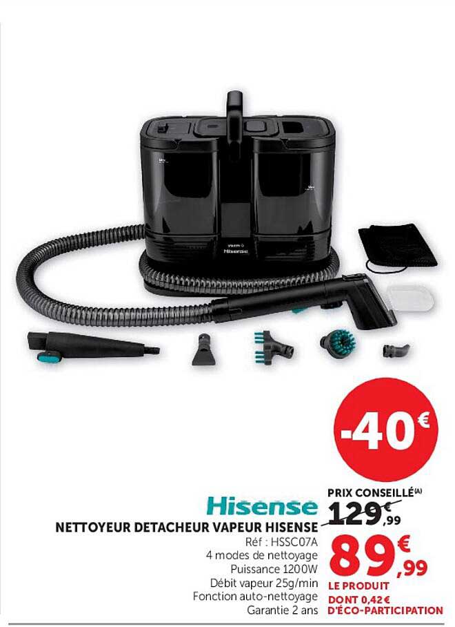 NETTOYEUR DETACHEUR VAPEUR HISENSE