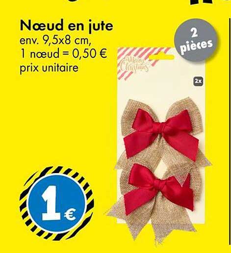 Noeud en jute env. 9,5x8 cm, 1 noeud = 0,50 € prix unitaire