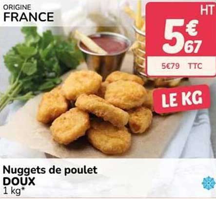 Nuggets de poulet DOUX 1 kg*