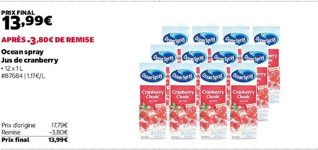 Ocean spray Jus de cranberry