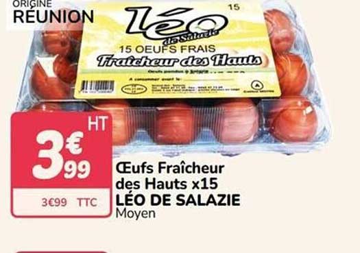 Œufs Fraîcheur des Hauts x15 LÉO DE SALAZIE Moyen