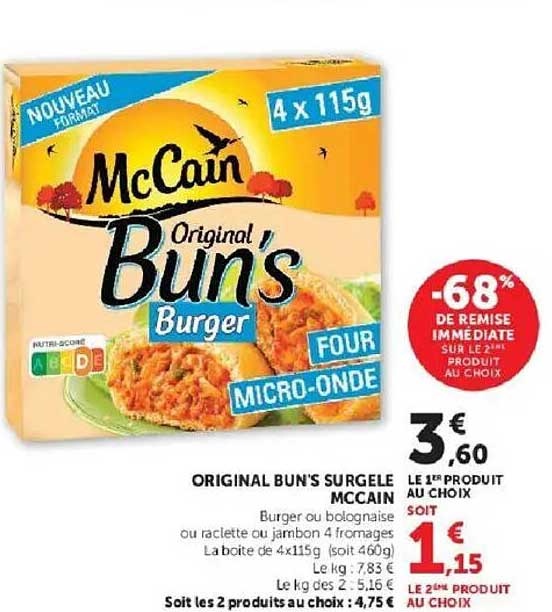 Original Bun's Surgelé McCain