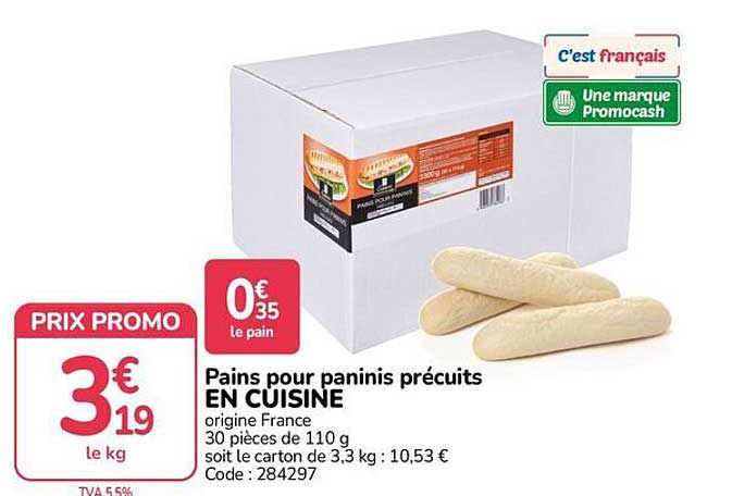 Pains pour paninis précuits EN CUISINE