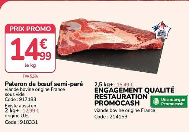 Paleron de boeuf semi-paré