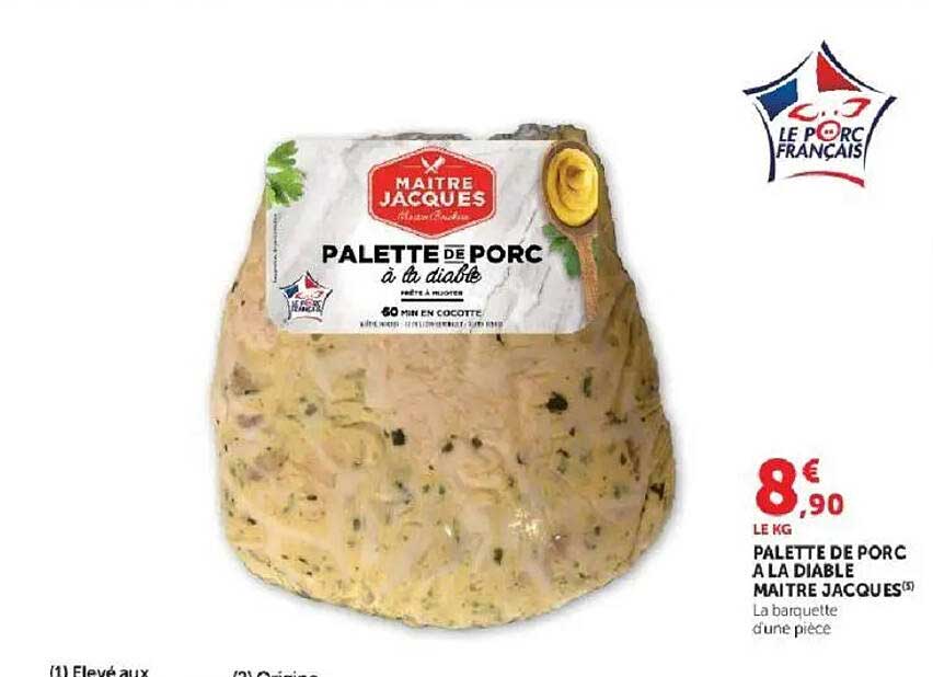 PALETTE DE PORC À LA DIABLE MAITRE JACQUES