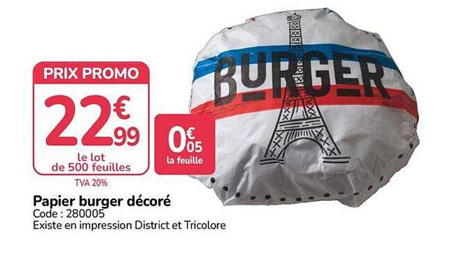 Papier burger décoré