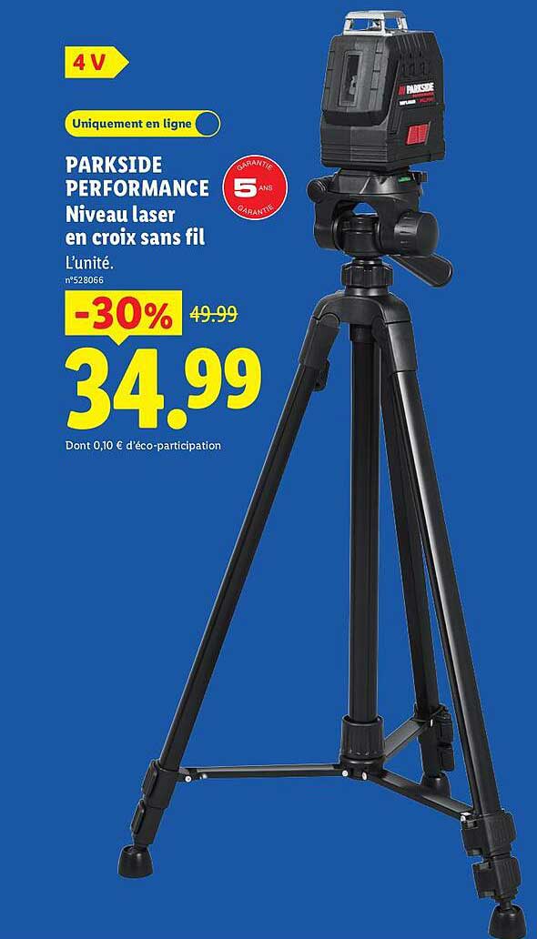 PARKSIDE PERFORMANCE Niveau laser en croix sans fil