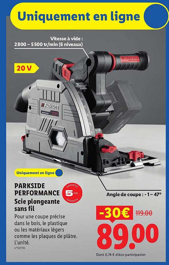 PARKSIDE PERFORMANCE Scie plongeante sans fil