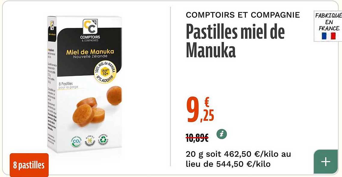 Pastilles miel de Manuka