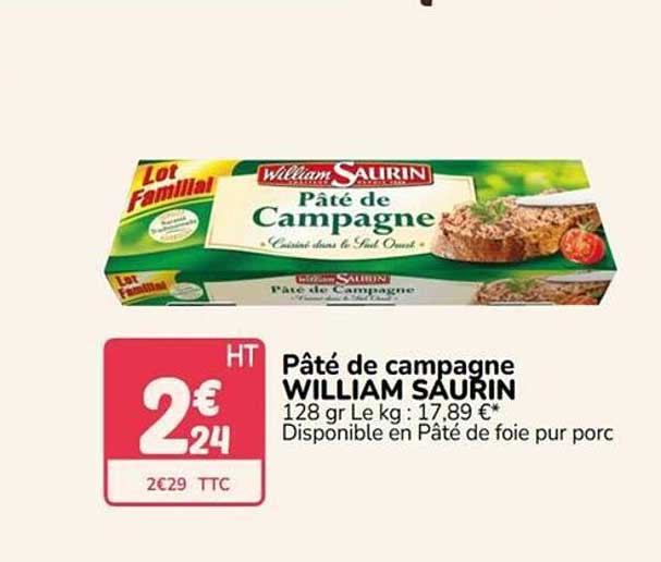 Pâté de campagne WILLIAM SAURIN