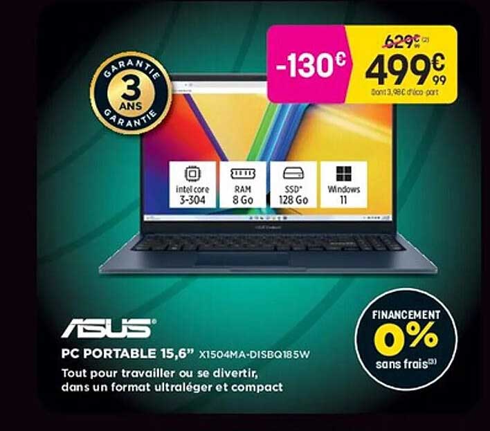 PC PORTABLE 15,6'' X1504MA-DISBQI85W