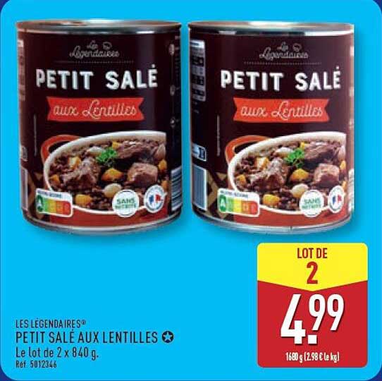 PETIT SALÉ aux lentilles