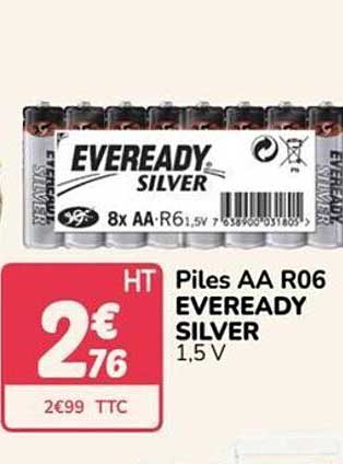 Piles AA R06 EVEREADY SILVER 1,5 V