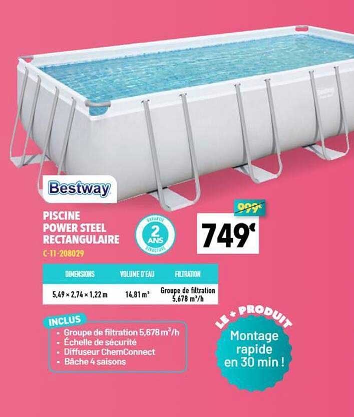 Piscine Power Steel rectangulaire