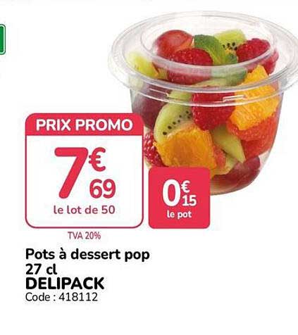 Pots à dessert pop 27 cl DELIPACK