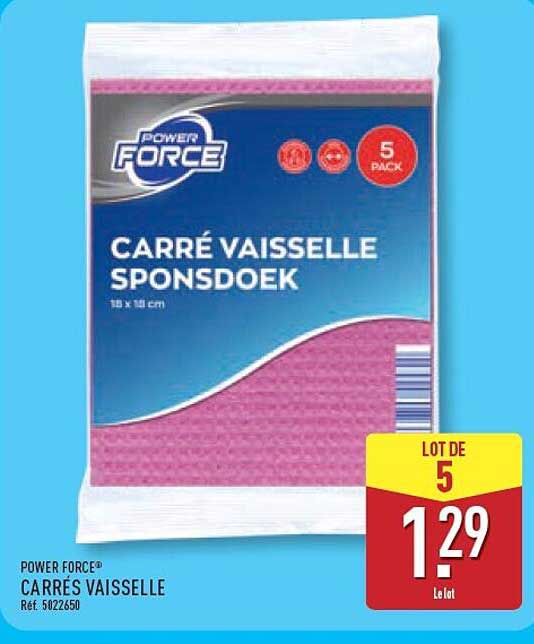 POWER FORCE® CARRÉS VAISSELLE