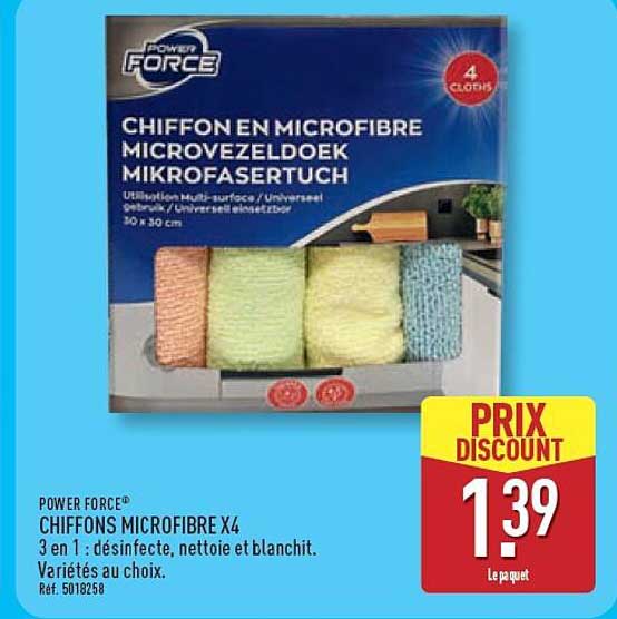 POWER FORCE® CHIFFONS MICROFIBRE X4