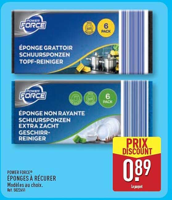 POWER FORCE® ÉPONGES À RÉCURER Modèles au choix. Ref. 5022651