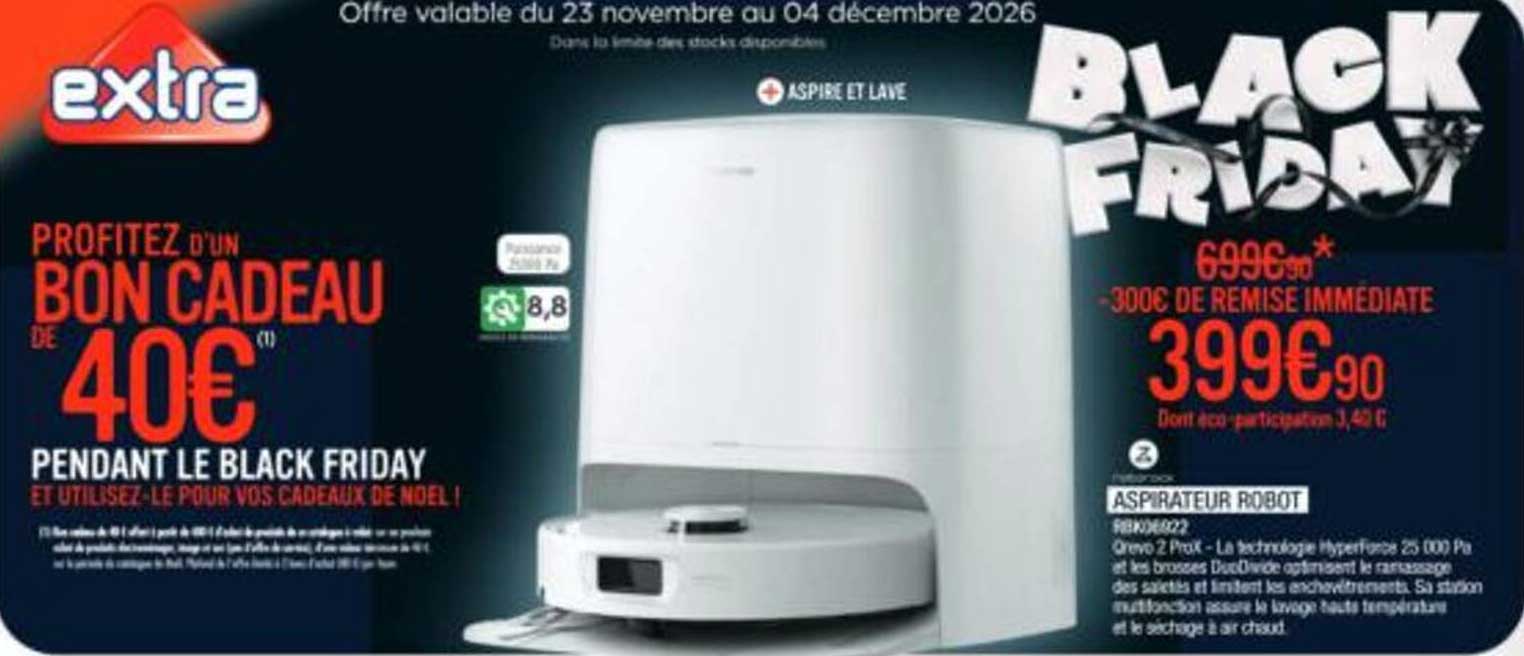 PROFITEZ D'UN BON CADEAU DE 40€ PENDANT LE BLACK FRIDAY