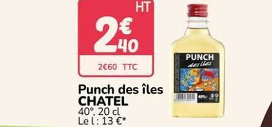 Punch des îles CHATEL 40° 20 cl