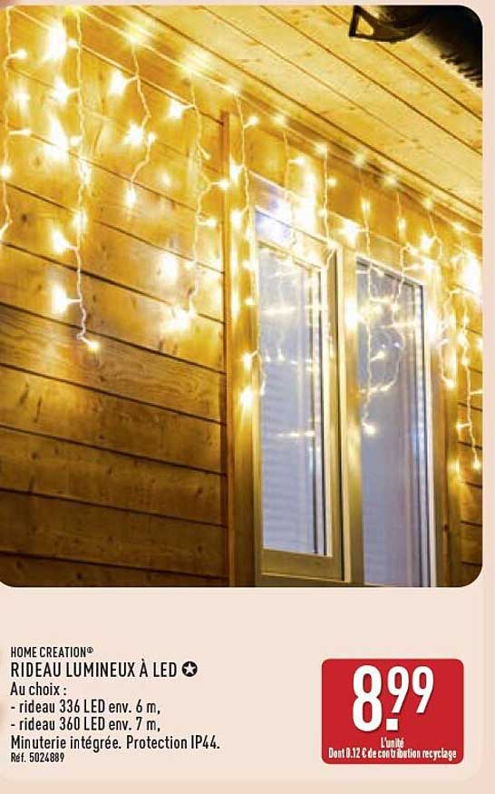 RIDEAU LUMINEUX À LED