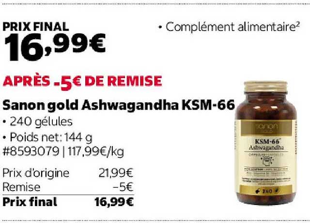 Sanon gold Ashwagandha KSM-66