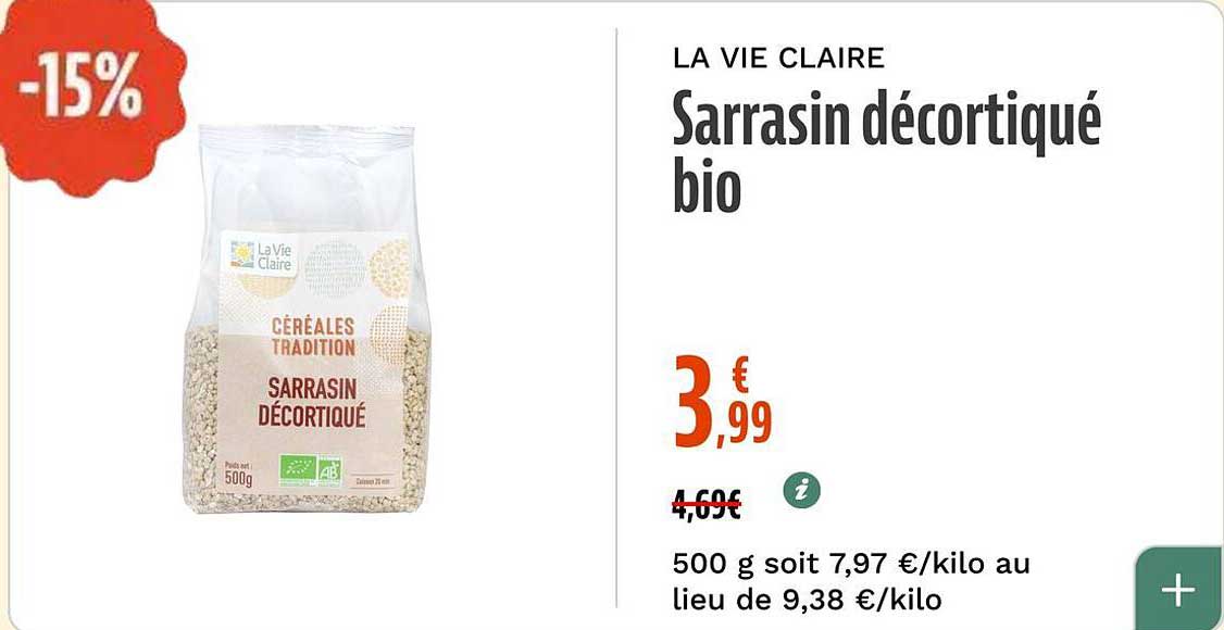 Sarrasin décortiqué bio